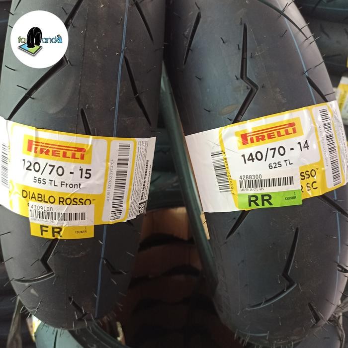 PAKET XMAX & Forza Ban motor PIRELLI DIABLO ROSSO SCOOTER SC 120/70 R 15 & 140/70 R 14 Motorcycle