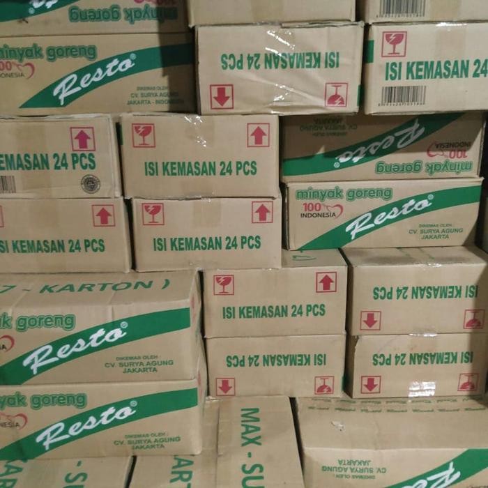 

NEW PRODUK KHUSUS GRAB/GOJEK MINYAK GORENG RESTO 360ML / DUS (24 PCS) PITALOKAOUTLET23