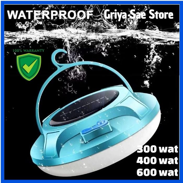 Ready Lampu Camping Emergency UFO Gantung Solar Panel Lamp Tahan Lama