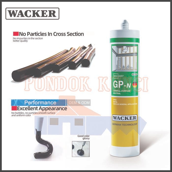 Pilihan- Lem Silikon Kaca Silicone Sealant Netral Wacker Gpn