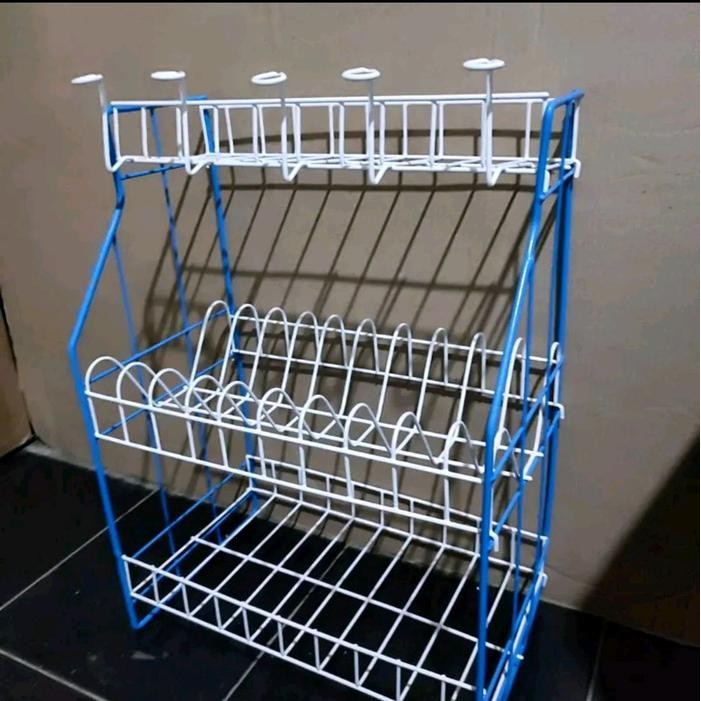 

New rak piring 3 susun 3 sap sudah ada penempatan gelasnya