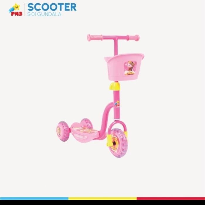 Bagus Skuter Anak Pmb S-01 Musik+Lampu+Keranjang Terlariss 