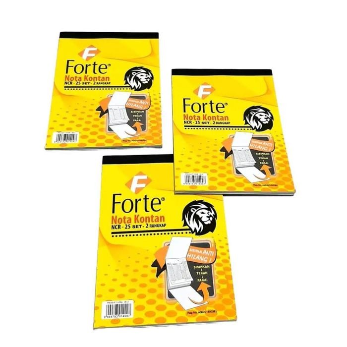 

New Harga Grosir (1packs/10Buku ) Buku Nota Kontan Forte NCR-25 Set 2 Rangkap Kecil