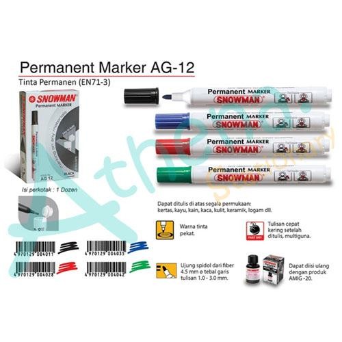 

New Spidol Permanent Marker Snowman AG12