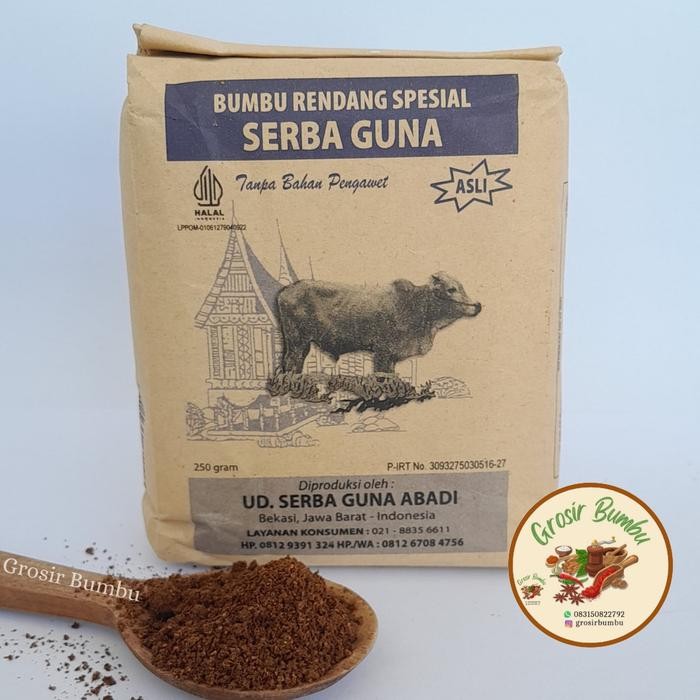 

Stok Baru Bumbu Rendang Padang 250gram / bumbu rendang spesial serba guna