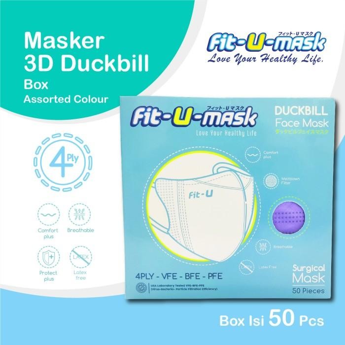 Fit-U Mask Duckbill Box 4Ply isi 50Pcs