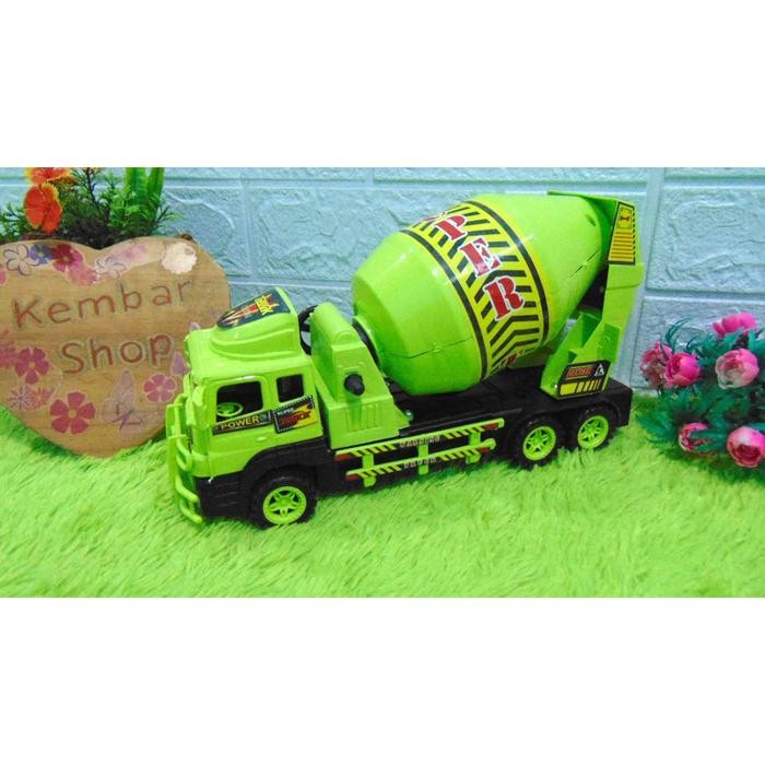 Pilihan- Pc8034Fc[Bisa Berputar Molennya] Mainan Anak Truk Molen Random