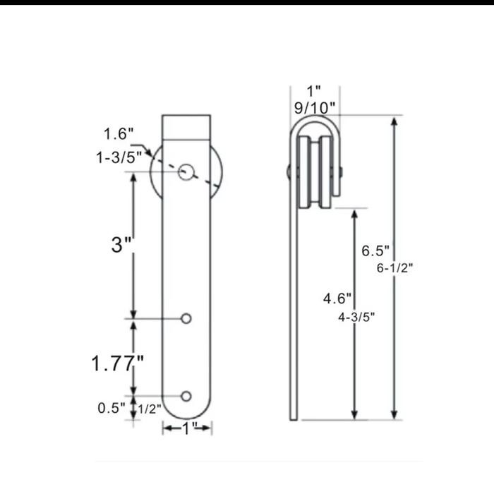 Mini sliding Barn Door hanging industrial