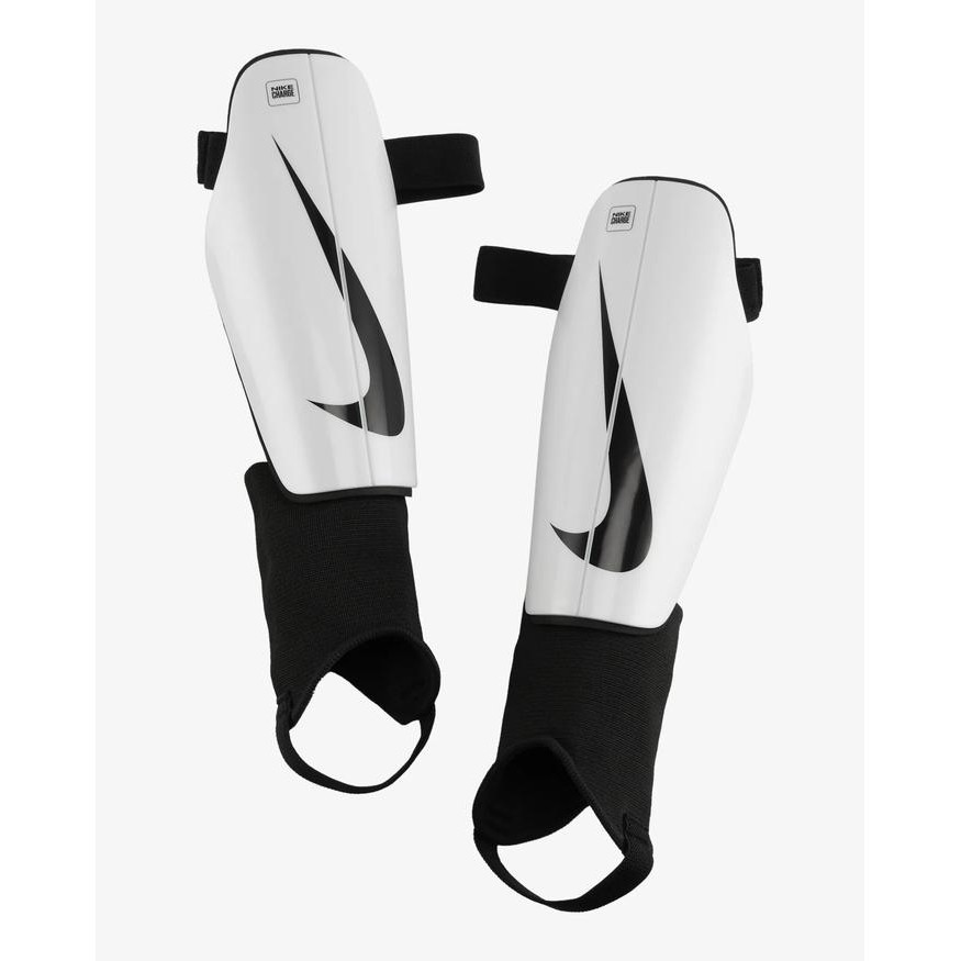 Produk Unggulan Deker Nike Charge Shinguard - White & Black Original Dekker