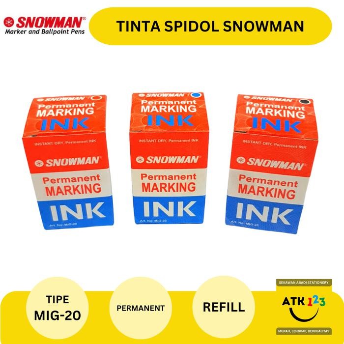 

New Refill Spidol Tinta Spidol Permanant Tinta Marking Merk Snowman