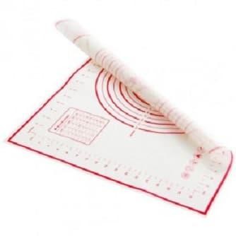 J02067 Silicone Mat Alas Adonan Tatakan Dough 40x60cm Merah
