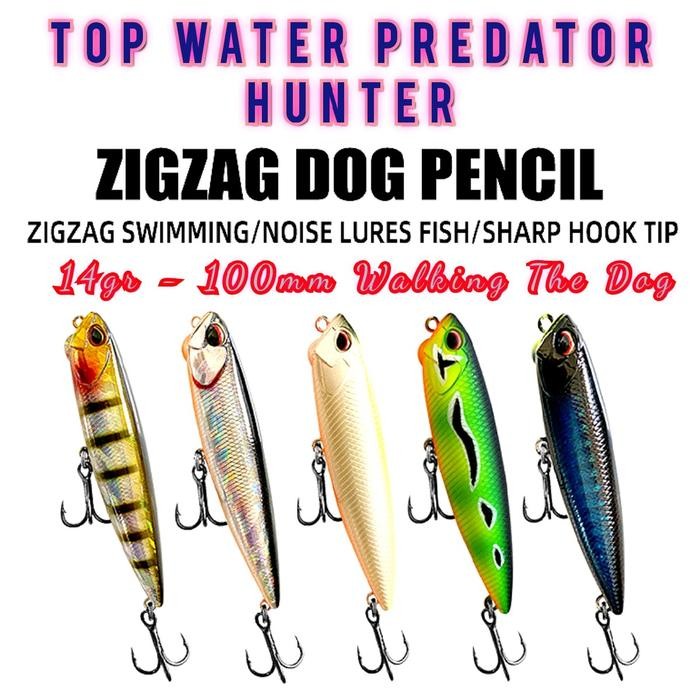 PJS Zig Zag Dog Pencil WTD 14gr - 10cm Umpan Bass Dan Top Water Predator Bukan Duo Tsurinoya