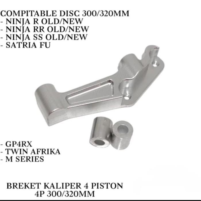 Paling Laris Breket Kaliper Gp4Rx 4P 4 Piston 300Mm 320Mm Kaliper Twin Afrika M Series Ninja R Rr Ss