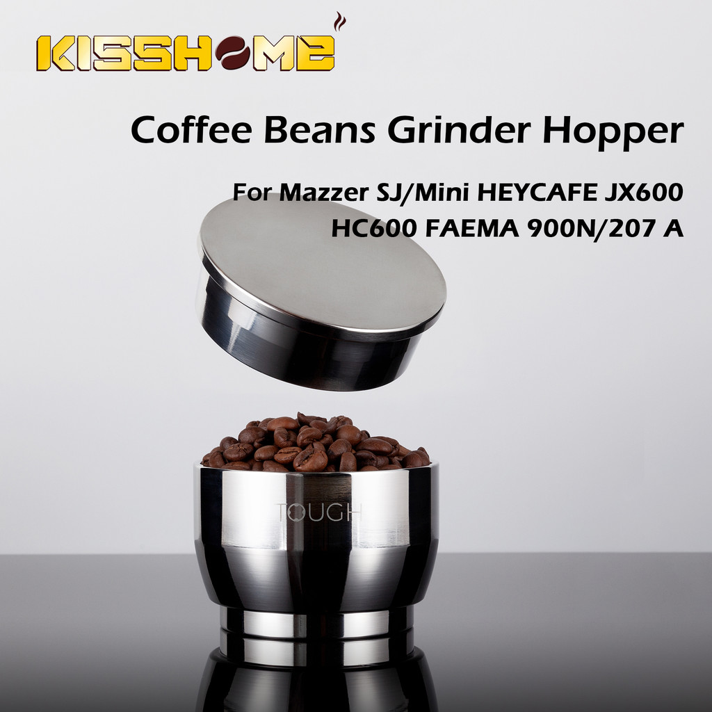 Coffee Beans Grinder Hopper For Mazzer SJ Mini HEYCAFE JX600 HC600 FAEMA 900N 207 Household Stainles