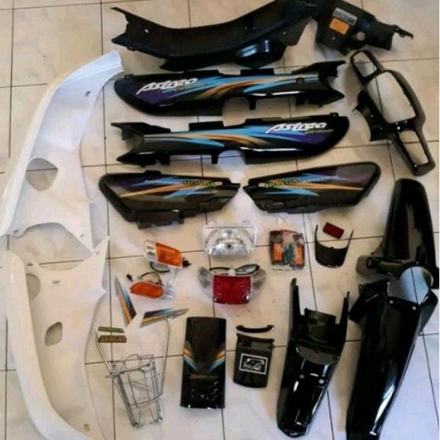 Paket Full Body Body Honda Astrea Grand Sabit Tahun 1997 Se Biru Sett Rak Jepit Depan Komplit