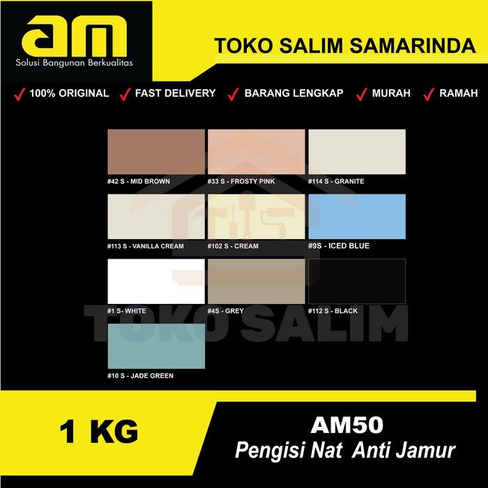 *****] AM50 AM 50 Premium Tile Grout Anti Jamur / Nat Keramik Semen Warna
