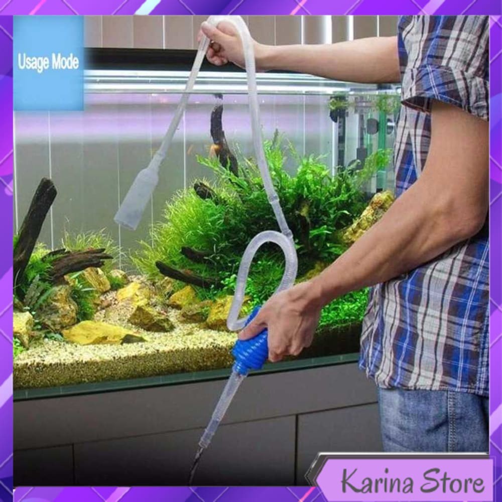 SIPHON POMPA TANGAN AQUARIUM WATER CHARGE PUMP 1.7 Meter - NC02