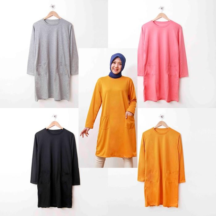 Kaos Tunik POLOS premium atasan wanita