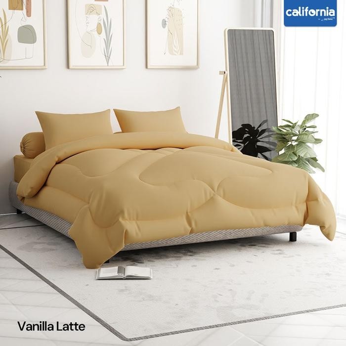 CALIFORNIA Bed Cover Set King Fitted Polos Emboss 180x200 Bed Cover Set Sprei No 1