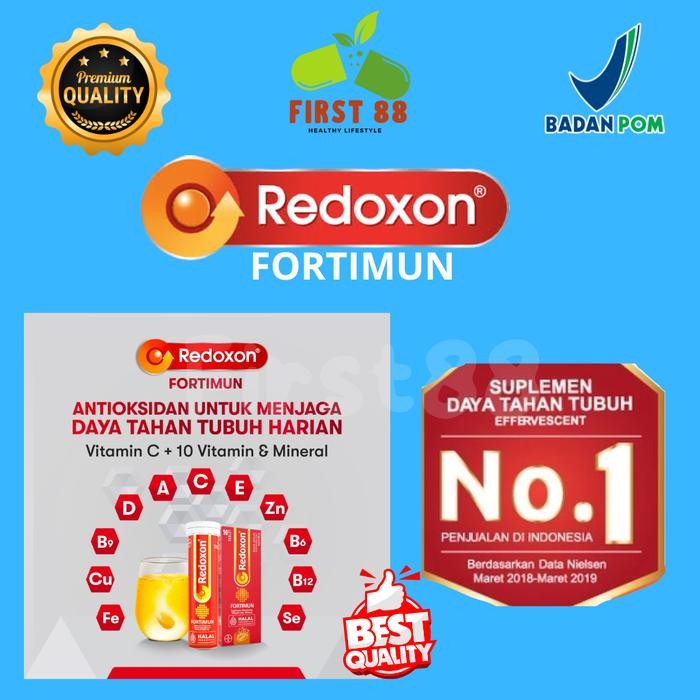 ORIGINAL Redoxon Fortimun Multivitamin Mineral terlengkap isi 10 Tablet