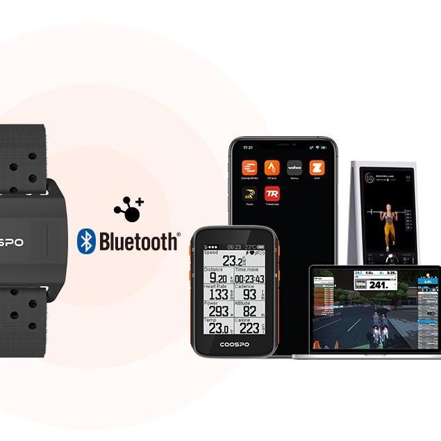 Coospo Heart Rate Sensor (Heart Rate Armband Monitor Bluetooth Ant+) Promo 