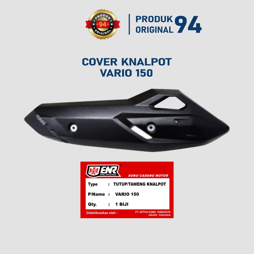 Cover Tameng knalpot vario 150 pelindung tutup knalpot vario 150 Original 100% merk ENR