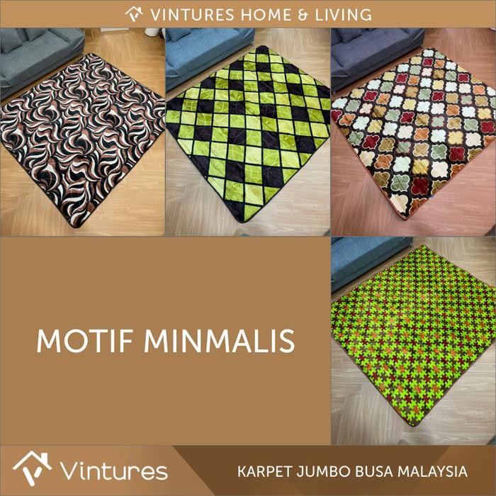 [220x190 CM] Karpet Jumbo Busa Malaysia / Karpet Lantai Ruang Tamu - Motif Malaysia