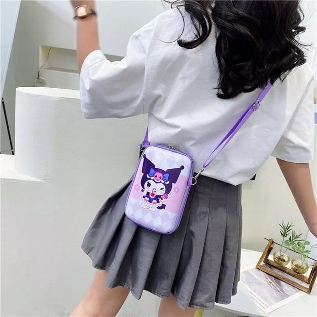 Tas Anak Sling Bag Hardcase Fashion 8240 8506 Muat HP dan Dompet Perempuan Laki-Laki