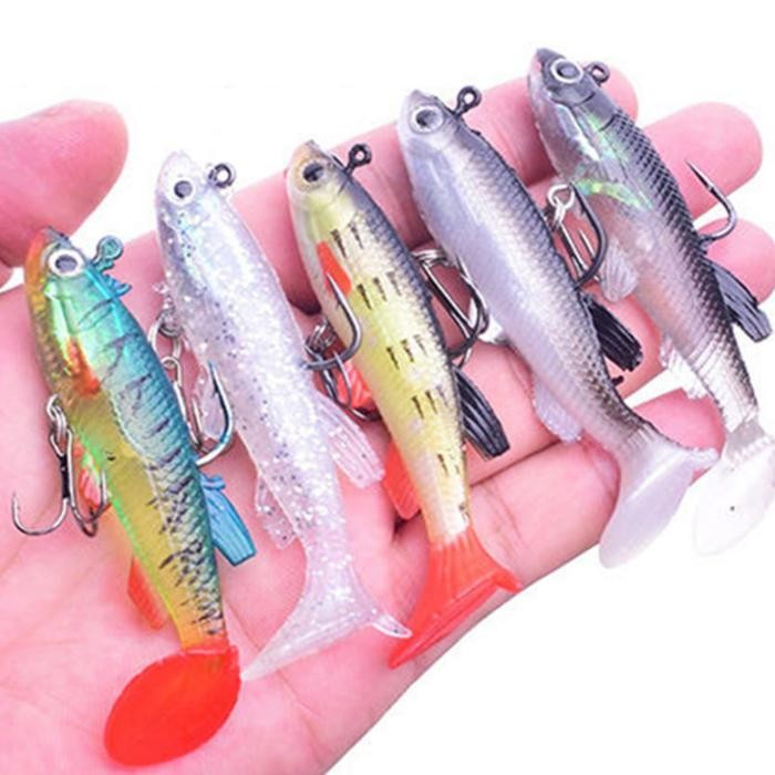 STOK TERBATAS  UMPAN PANCING IKAN SOFT LURE / FISHING LURE + KAIL / UMPAN IKAN BAHAN KARET