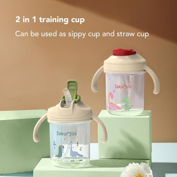 Tommee - Bisa 3In1 Botol Gelas Minum Sedotan Viral Anak-Anak Training Straw Sippy Cup Anak Bayi Anti