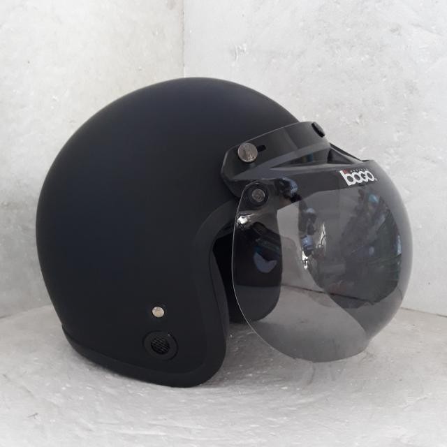 Mvstar helm bogo hitam doff kaca ori