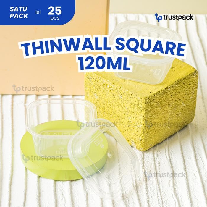 DJJ Thinwall Square Mini 120ML, 150 ML / Cup Dessert /thinwall kotak