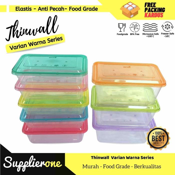 m56i- Thinwall Warna / Lunch Box Plastik / Wadah Plastik / Food Container