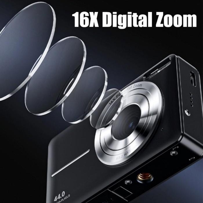 fozg- Camera Digital Digicam Kamera Pocket 48Mp 1080P Kamera Mini / Kamera Saku Model Retro