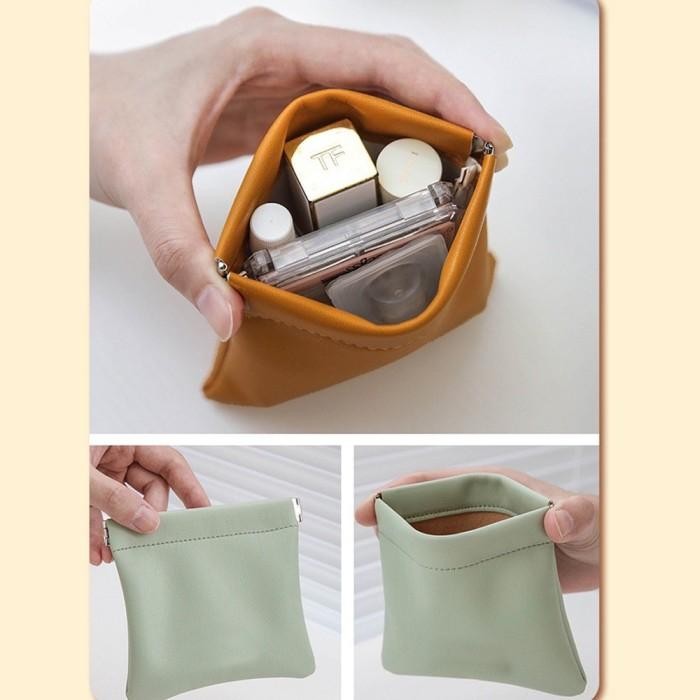 t5wh- Tas Penyimpanan Kosmetik Pouch Travel Make Up With Magnet Stainless