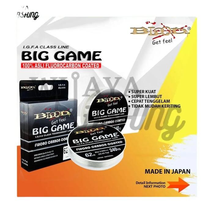 Wijayafishing SENAR PANCING FLUOROCARBON BLOOD BIG GAME FISHING LINE JAPAN Joran