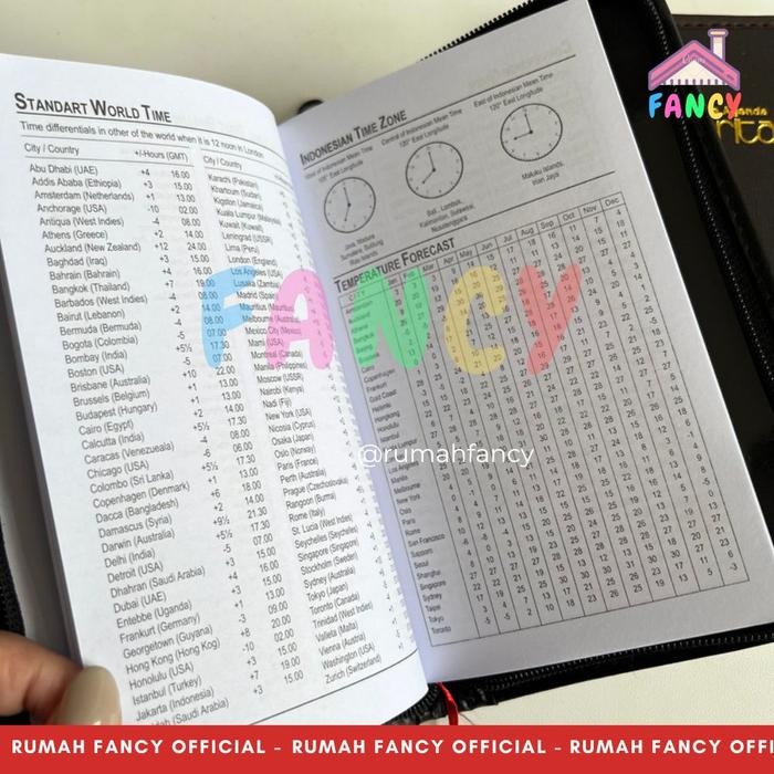 Buku Notes Catatan Agenda Kerja Deluxe Agenda Prioritas Kerja Resleting (19,5 cm x 12 cm, Isi 190