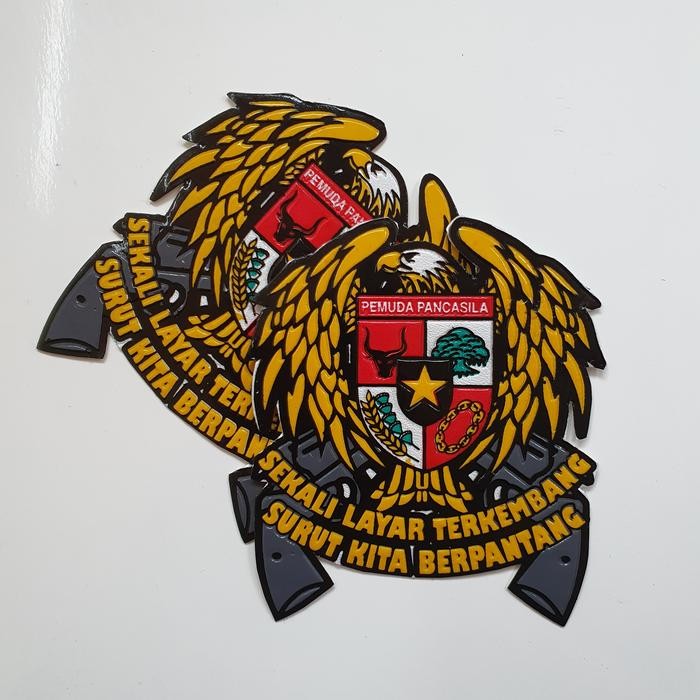 Bkb ArlC sticker embos logo pp pemuda pancasila sayap kuning - stiker timbul NX808EKSLUSIF