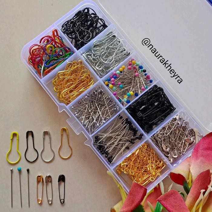 SIAPKIRIM Paket pin hijab zevana isi peniti bohlam jarum pentul READY STOCK