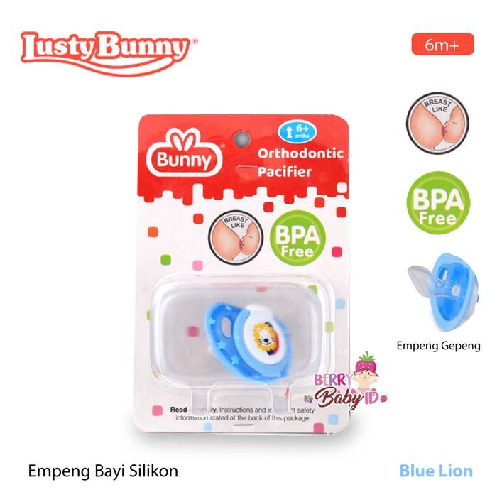 Lusty Bunny Pacifier Orthodontic Silicone Empeng Bayi 6m+ DP-2003 (TERBAIK) (TERBARU) (TERMURAH)