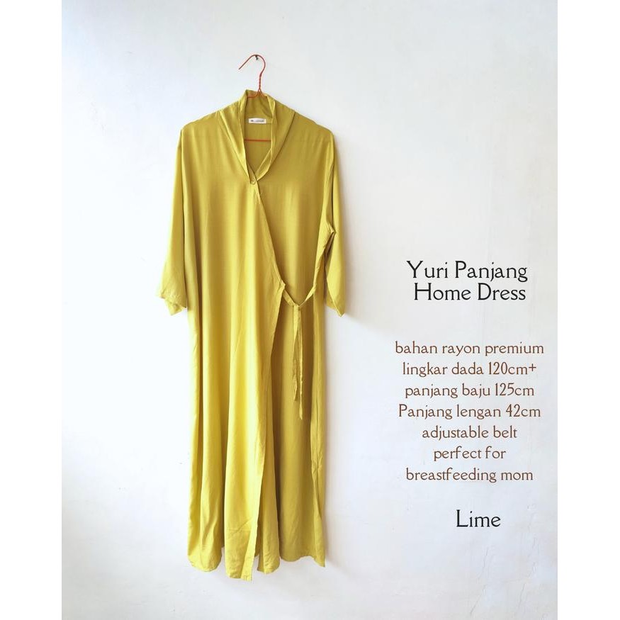 Yuri Panjang Home Dress Kimono Daster Busui Lahiran Maternity Hospital Premium Ibu Rayon Lengan