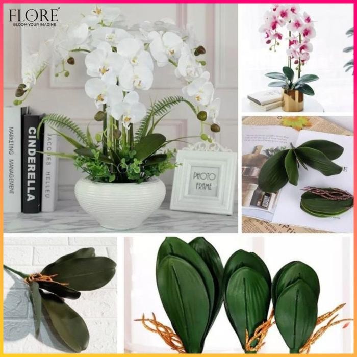 Daun Anggrek Latex [XL] /Daun Anggrek Latex Jumbo/Daun Anggrek Artificial (KN-382)