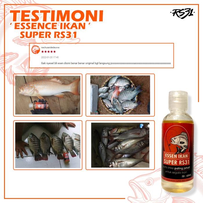 Essen Ikan Super Rs31 Essence Pancing Untuk Ikan Mas, Lele, , Bawal. Pasti Ori