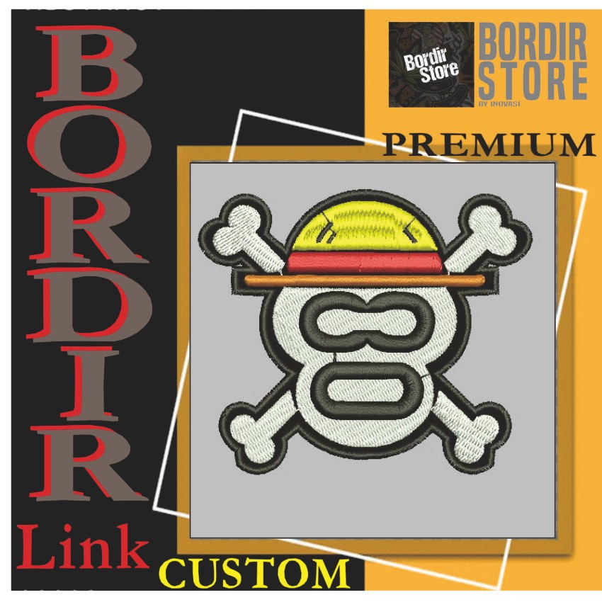 ONE PIECE 80 BS-1242 PATCH BORDIR LOGO/EMBLEM