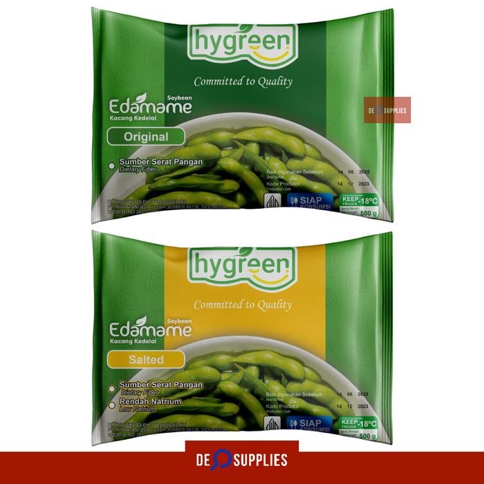 Hygreen Edamame Frozen 500gr - Kacang Kedelai Jepang Mitratani Halal