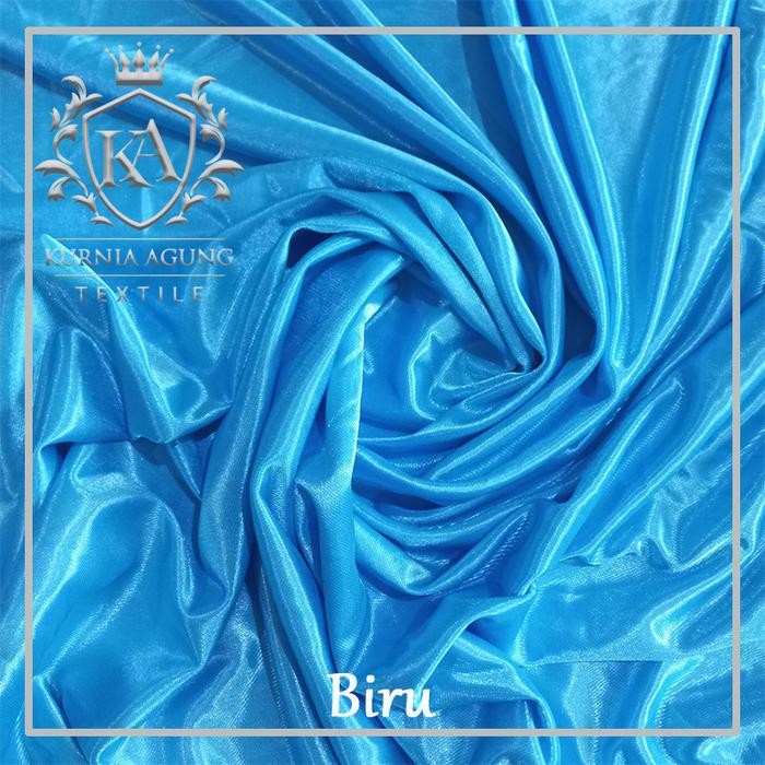 Jual Rugi Kain Dekorasi Abutai Filamin Bahan Backdrop Background Tenda Pelaminan Warna Biru Denim