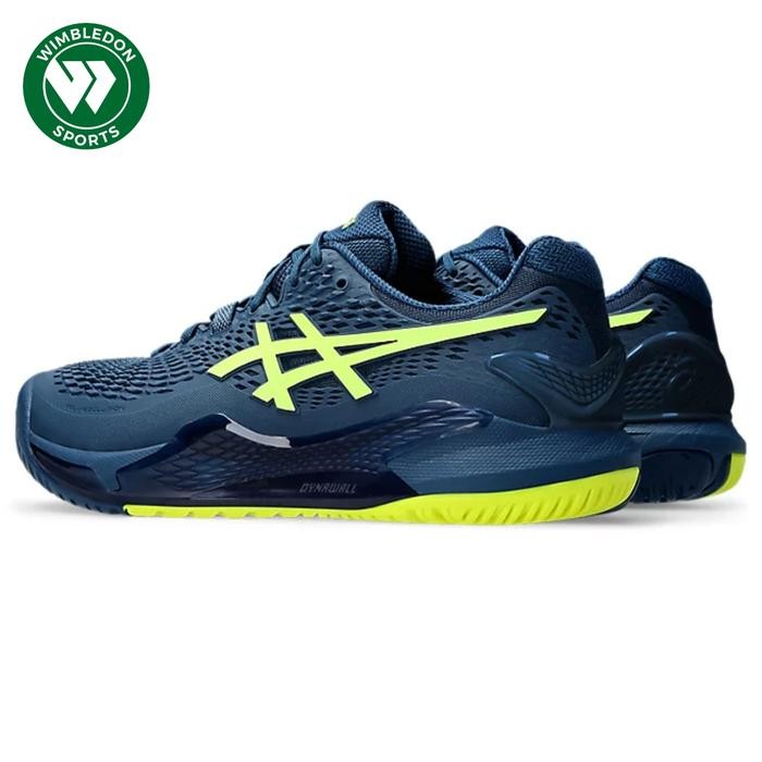 Sepatu Tenis Asics Gel Resolution 9 MAKO BLUE SAFETY YELLOW/ Asics Gel Resolution Tennis Shoes