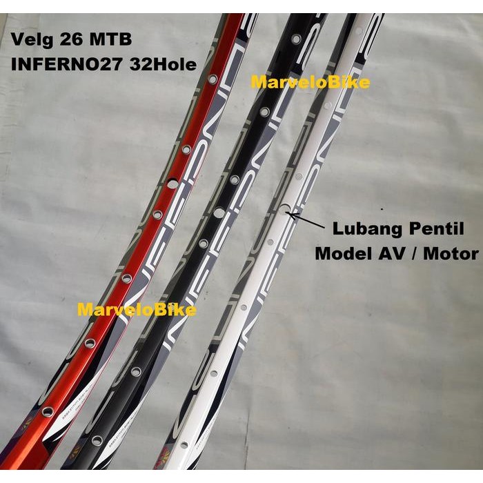 RIMS VELG SEPEDA 26 MTB INFERNO27 32 HOLE SUNRINGLE