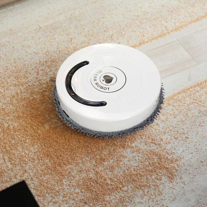 Robot Mesin Alat Pel Pengepel Pembersih Debu Lantai Micfrofiber Putar Otomatis Praktis Elektrik