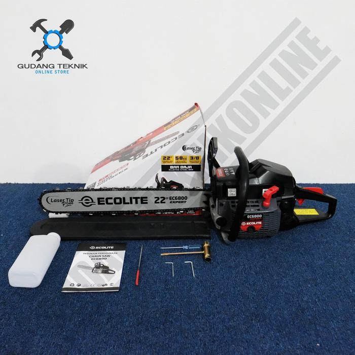 Chainsaw Ecolite Ec6800 22Inch / Mesin Gergaji Kayu Chainsaw Ecolite Laser Tip Ec6800 22"